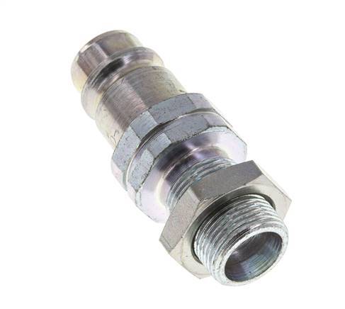 Steel DN 12.5 Hydraulic Coupling Plug 14 mm S Compression Ring Bulkhead ISO 7241-1 A/8434-1 D 20.5mm