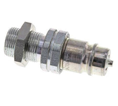 Steel DN 12.5 Hydraulic Coupling Plug 14 mm S Compression Ring Bulkhead ISO 7241-1 A/8434-1 D 20.5mm