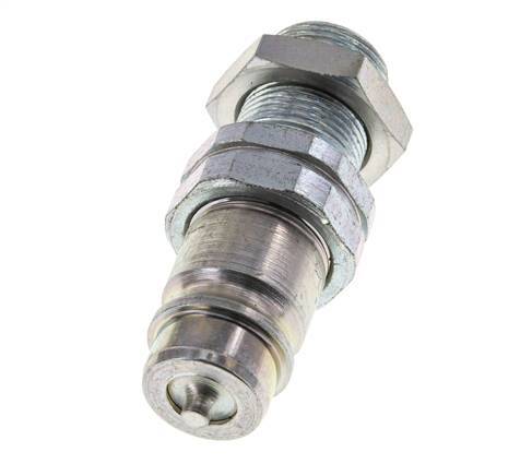 Steel DN 12.5 Hydraulic Coupling Plug 14 mm S Compression Ring Bulkhead ISO 7241-1 A/8434-1 D 20.5mm