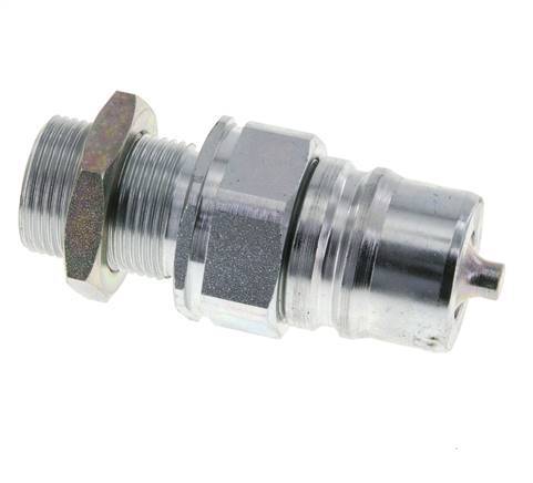 Steel DN 25 Hydraulic Coupling Plug 20 mm S Compression Ring Bulkhead ISO 7241-1 A/8434-1 D 34.3mm