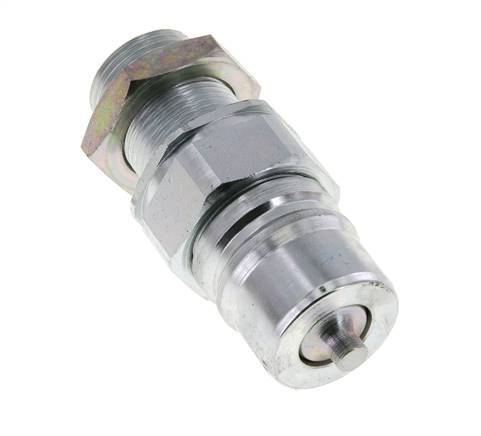 Steel DN 25 Hydraulic Coupling Plug 20 mm S Compression Ring Bulkhead ISO 7241-1 A/8434-1 D 34.3mm