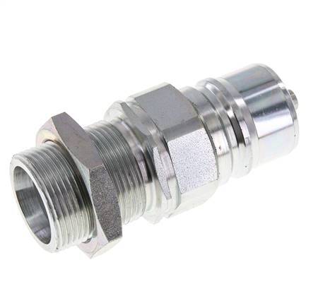 Steel DN 25 Hydraulic Coupling Plug 25 mm S Compression Ring Bulkhead ISO 7241-1 A/8434-1 D 34.3mm