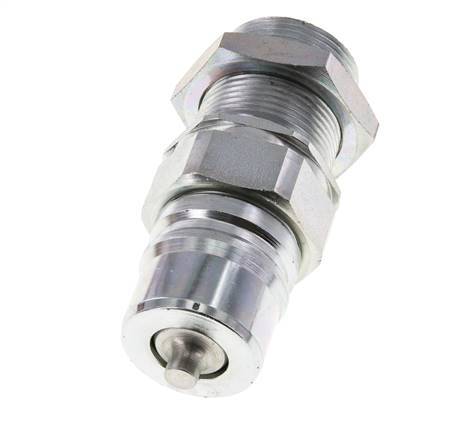 Steel DN 25 Hydraulic Coupling Plug 25 mm S Compression Ring Bulkhead ISO 7241-1 A/8434-1 D 34.3mm