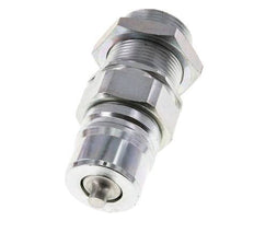 Steel DN 25 Hydraulic Coupling Plug 25 mm S Compression Ring Bulkhead ISO 7241-1 A/8434-1 D 34.3mm