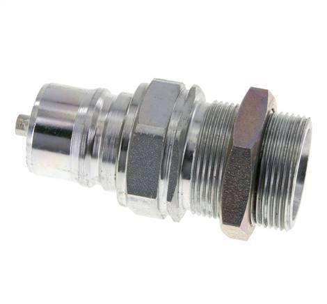 Steel DN 25 Hydraulic Coupling Plug 30 mm S Compression Ring Bulkhead ISO 7241-1 A/8434-1 D 34.3mm