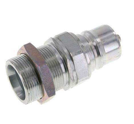Steel DN 25 Hydraulic Coupling Plug 30 mm S Compression Ring Bulkhead ISO 7241-1 A/8434-1 D 34.3mm
