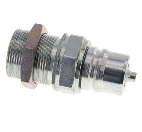 Steel DN 25 Hydraulic Coupling Plug 30 mm S Compression Ring Bulkhead ISO 7241-1 A/8434-1 D 34.3mm