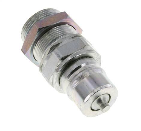 Steel DN 25 Hydraulic Coupling Plug 30 mm S Compression Ring Bulkhead ISO 7241-1 A/8434-1 D 34.3mm