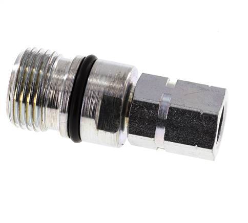 Steel DN 6.3 Hydraulic Coupling Socket G 1/4 inch Female Threads ISO 14541 D M24 x 2