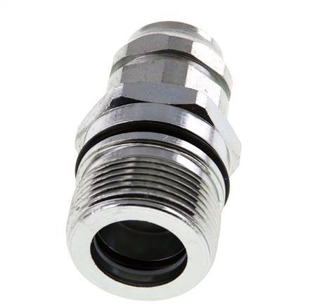 Steel DN 12.5 Hydraulic Coupling Socket G 3/8 inch Female Threads ISO 14541 D M36 x 2