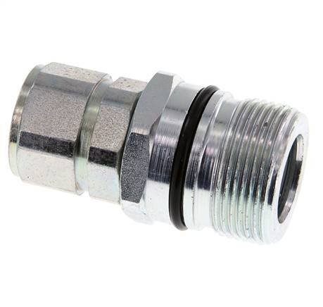 Steel DN 12.5 Hydraulic Coupling Socket M22x1.5 Female Threads ISO 14541 D M36 x 2