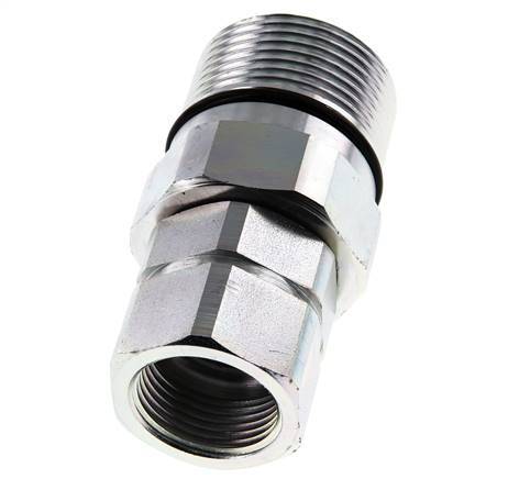 Steel DN 25 Hydraulic Coupling Socket G 1 inch Female Threads D M48 x 3