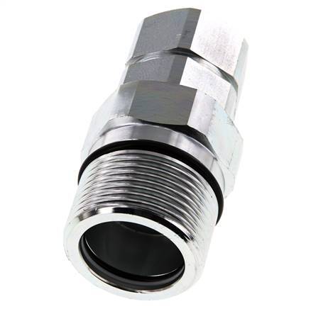 Steel DN 25 Hydraulic Coupling Socket G 1 inch Female Threads D M48 x 3