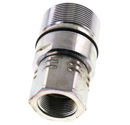 Steel DN 31.5 Hydraulic Coupling Socket G 1 1/4 inch Female Threads D M70 x 3