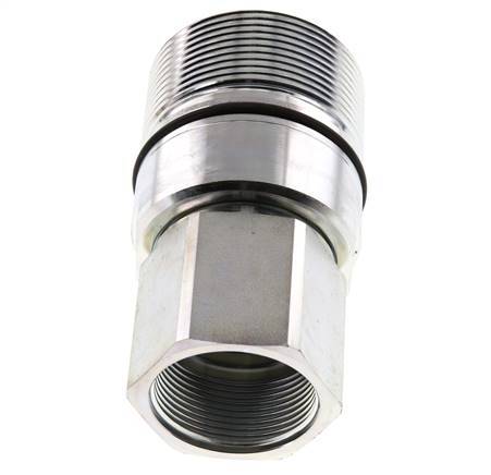 Steel DN 31.5 Hydraulic Coupling Socket G 1 1/2 inch Female Threads D M70 x 3