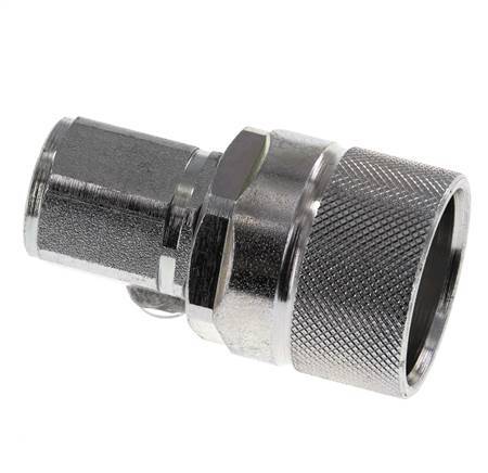 Steel DN 10 Hydraulic Coupling Plug G 3/8 inch Female Threads ISO 14541 D M28 x 2