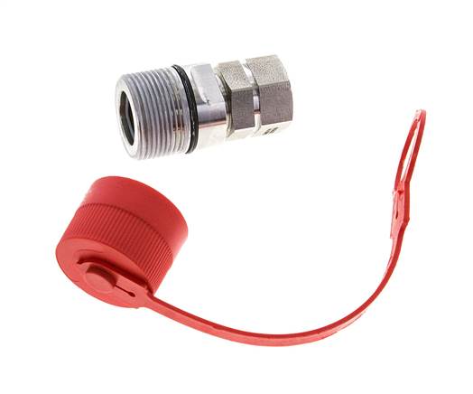 Acoplamiento hidráulico de acero inoxidable DN 12,5 Enchufe G 1/2 pulgada rosca hembra ISO 14541 D M36 x 2