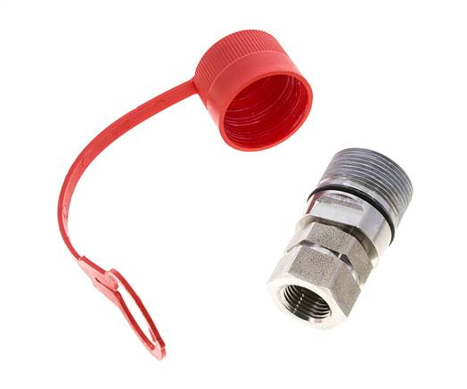 Acoplamiento hidráulico de acero inoxidable DN 12,5 Enchufe G 1/2 pulgada rosca hembra ISO 14541 D M36 x 2