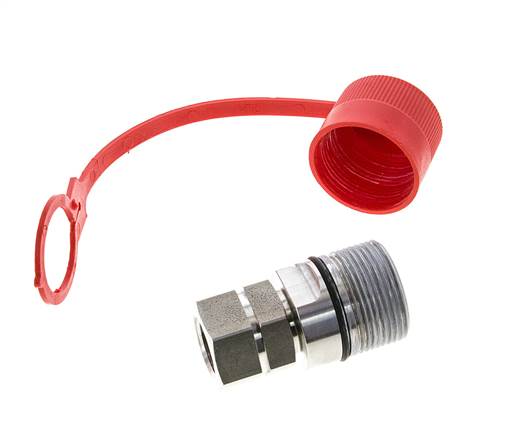 Acoplamiento hidráulico de acero inoxidable DN 12,5 Enchufe G 1/2 pulgada rosca hembra ISO 14541 D M36 x 2