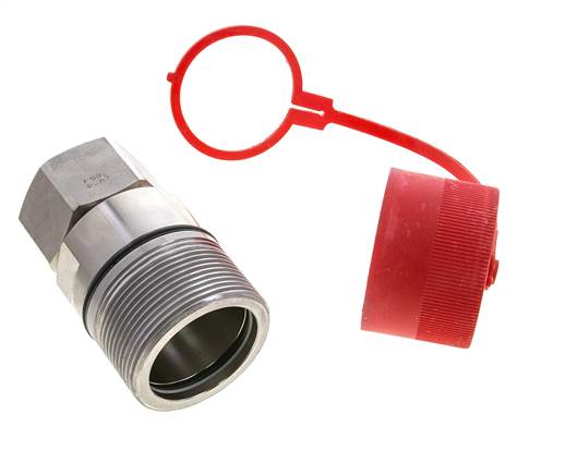 Acoplamiento hidráulico de acero inoxidable DN 31,5 Enchufe G 1 1/2 pulgadas Rosca hembra D M70 x 3