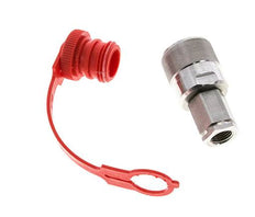 Acero inoxidable DN 6.3 Acoplamiento hidráulico Enchufe G 1/4 pulgada Roscas Hembra ISO 14541 D M24 x 2