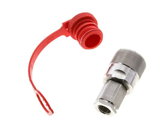 Acero inoxidable DN 6.3 Acoplamiento hidráulico Enchufe G 1/4 pulgada Roscas Hembra ISO 14541 D M24 x 2