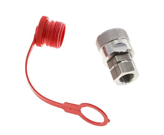 Acoplamiento hidráulico de acero inoxidable DN 12,5 Enchufe G 1/2 pulgadas rosca hembra ISO 14541 D M36 x 2