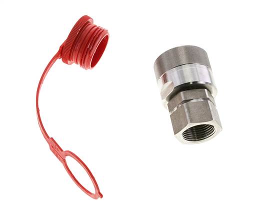 Acoplamiento hidráulico de acero inoxidable DN 25 Tapón G 1 pulgada rosca hembra D M48 x 3