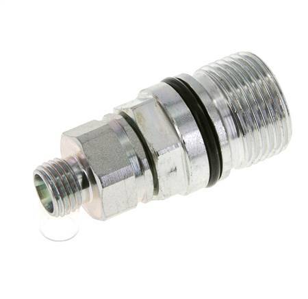 Steel DN 10 Hydraulic Coupling Socket 8 mm L Compression Ring ISO 14541/8434-1 D M28 x 2