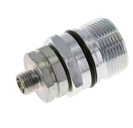 Steel DN 12.5 Hydraulic Coupling Socket 8 mm L Compression Ring ISO 14541/8434-1 D M36 x 2