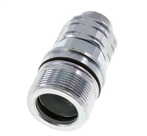 Steel DN 20 Hydraulic Coupling Socket 18 mm L Compression Ring ISO 14541/8434-1 D M42 x 2
