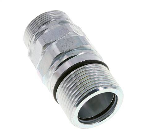 Steel DN 25 Hydraulic Coupling Socket 35 mm L Compression Ring ISO 8434-1 D M48 x 3