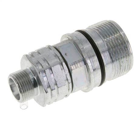 Steel DN 20 Hydraulic Coupling Socket 14 mm S Compression Ring ISO 14541/8434-1 D M42 x 2