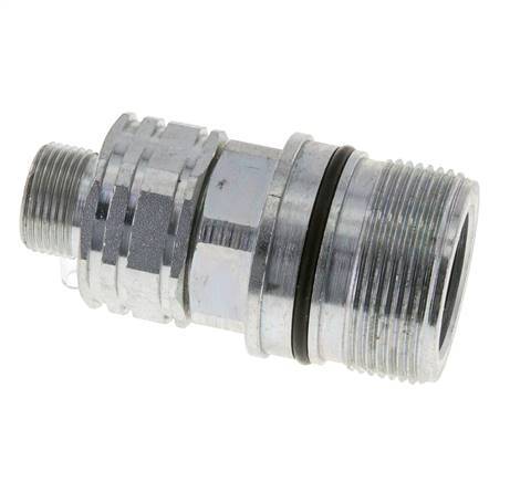 Steel DN 20 Hydraulic Coupling Socket 14 mm S Compression Ring ISO 14541/8434-1 D M42 x 2