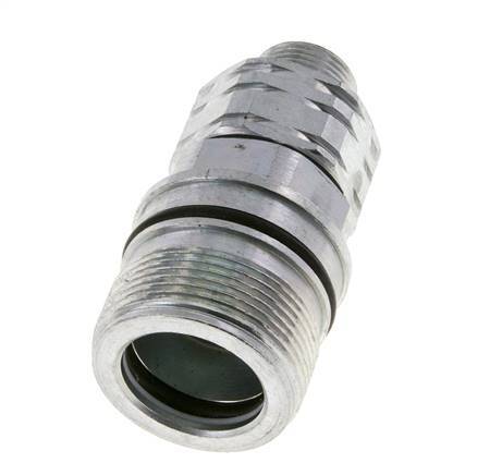 Steel DN 20 Hydraulic Coupling Socket 14 mm S Compression Ring ISO 14541/8434-1 D M42 x 2