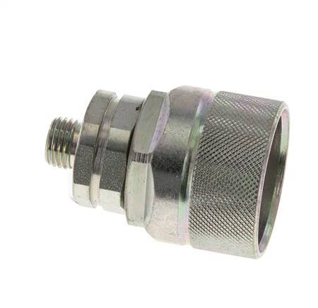Steel DN 12.5 Hydraulic Coupling Plug 8 mm L Compression Ring ISO 14541/8434-1 D M36 x 2
