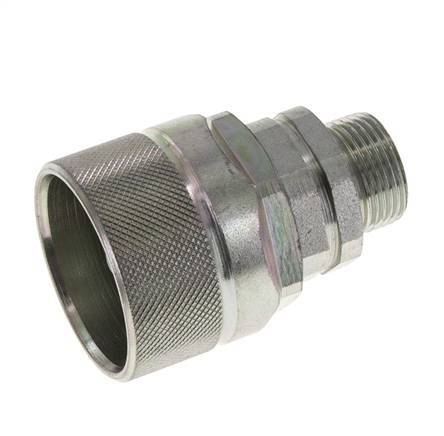 Steel DN 12.5 Hydraulic Coupling Plug 15 mm L Compression Ring ISO 14541/8434-1 D M36 x 2