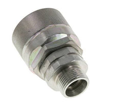 Steel DN 12.5 Hydraulic Coupling Plug 15 mm L Compression Ring ISO 14541/8434-1 D M36 x 2
