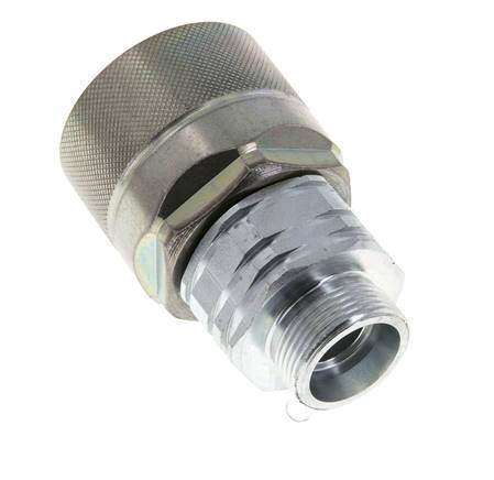 Steel DN 20 Hydraulic Coupling Plug 18 mm L Compression Ring ISO 14541/8434-1 D M42 x 2