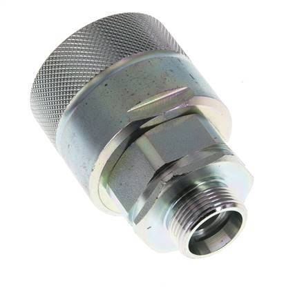 Steel DN 25 Hydraulic Coupling Plug 18 mm L Compression Ring ISO 8434-1 D M48 x 3
