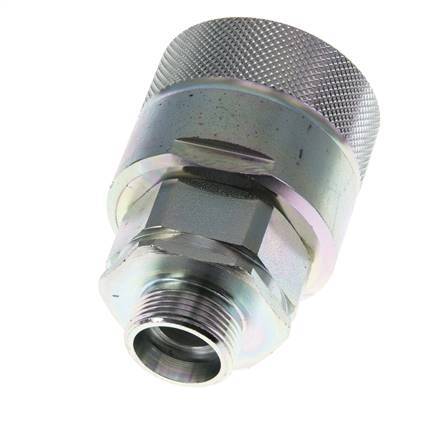 Steel DN 25 Hydraulic Coupling Plug 18 mm L Compression Ring ISO 8434-1 D M48 x 3