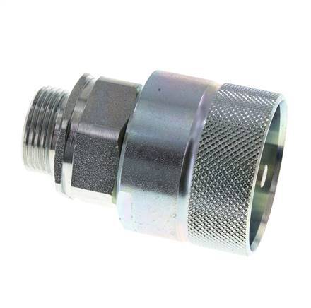Steel DN 25 Hydraulic Coupling Plug 22 mm L Compression Ring ISO 8434-1 D M48 x 3