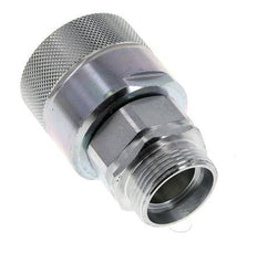Steel DN 25 Hydraulic Coupling Plug 28 mm L Compression Ring ISO 8434-1 D M48 x 3