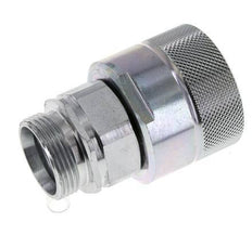 Steel DN 25 Hydraulic Coupling Plug 28 mm L Compression Ring ISO 8434-1 D M48 x 3