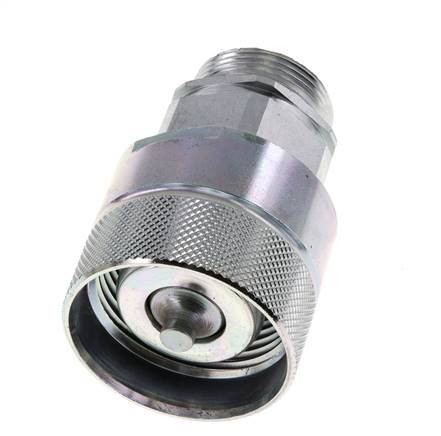 Steel DN 25 Hydraulic Coupling Plug 28 mm L Compression Ring ISO 8434-1 D M48 x 3