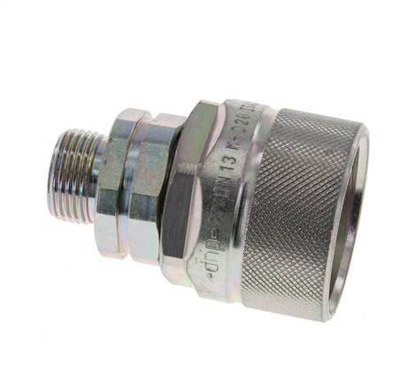 Steel DN 12.5 Hydraulic Coupling Plug 12 mm S Compression Ring ISO 14541/8434-1 D M36 x 2
