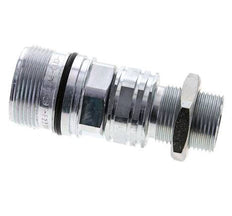 Steel DN 20 Hydraulic Coupling Socket 22 mm L Compression Ring Bulkhead ISO 14541/8434-1 D M42 x 2