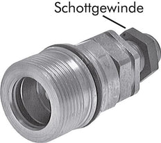 Steel DN 25 Hydraulic Coupling Socket 25 mm S Compression Ring Bulkhead ISO 8434-1 D M48 x 3