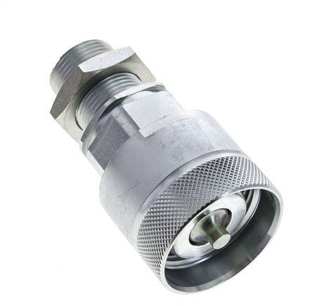 Steel DN 25 Hydraulic Coupling Plug 20 mm S Compression Ring Bulkhead ISO 8434-1 D M48 x 3
