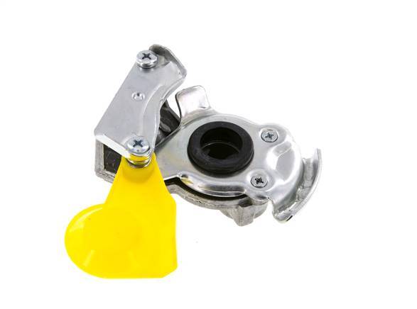 Control Yellow Aluminum Gladhand Coupling M16x1.5 Female Threads DIN 74342